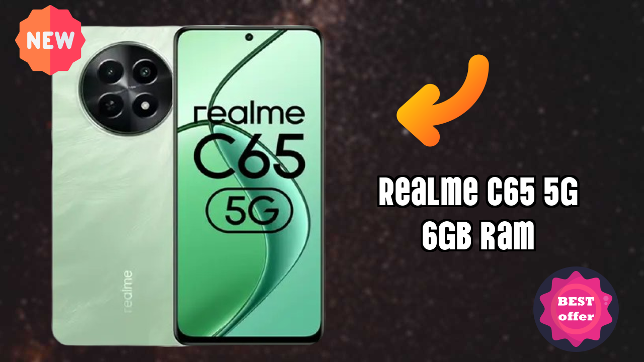 Realme C65 5G 6GB RAM Display Size: 6.67 Inches (16.94 Cm) Screen Quality