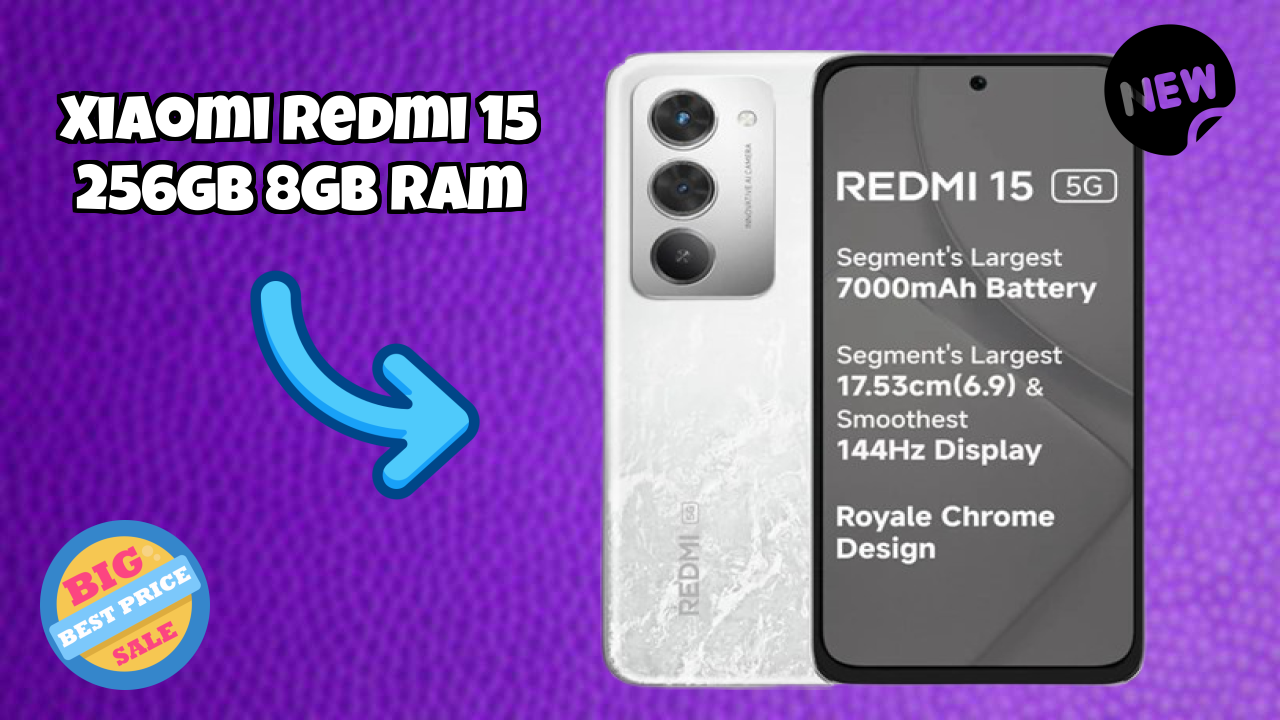 Xiaomi Redmi 15 256GB 8GB RAM at ₹16,998 - Best Deal Available